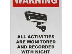 Monitored By Night Vision Camera Sign